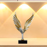 Eagle Statue Centerpiece Collectible Tabletop Ornament for Home Office Shelf Gold Silver