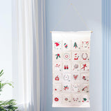 Christmas Advent Calendar Hanging Storage Bag for Office Bedroom Living Room