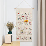 Christmas Advent Calendar Hanging Storage Bag for Office Bedroom Living Room