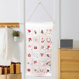 Christmas Advent Calendar Hanging Storage Bag for Office Bedroom Living Room