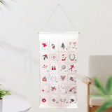 Christmas Advent Calendar Hanging Storage Bag for Office Bedroom Living Room