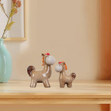 1 Pair Ceramic Horse Figurines Shelf Decoration for Wedding Gift Lightweight