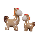 1 Pair Ceramic Horse Figurines Shelf Decoration for Wedding Gift Lightweight