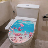 Toilet Sticker DIY PVC Home Decor Toilet Lid Decals for Office Bathroom Home Style A