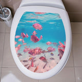 Toilet Sticker DIY PVC Home Decor Toilet Lid Decals for Office Bathroom Home Style A