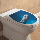 Toilet Sticker DIY PVC Home Decor Toilet Lid Decals for Office Bathroom Home Style B