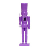 Christmas Figurine Nutcracker Statue for Fireplace Table Centerpieces Indoor Purple