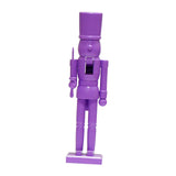 Christmas Figurine Nutcracker Statue for Fireplace Table Centerpieces Indoor Purple