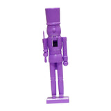 Christmas Figurine Nutcracker Statue for Fireplace Table Centerpieces Indoor Purple