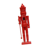 Christmas Figurine Nutcracker Statue for Fireplace Table Centerpieces Indoor Red