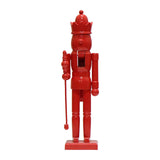 Christmas Figurine Nutcracker Statue for Fireplace Table Centerpieces Indoor Red