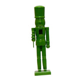 Christmas Figurine Nutcracker Statue for Fireplace Table Centerpieces Indoor Green