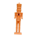 Christmas Figurine Nutcracker Statue for Fireplace Table Centerpieces Indoor Orange