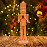 Christmas Figurine Nutcracker Statue for Fireplace Table Centerpieces Indoor Orange