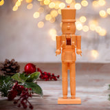 Christmas Figurine Nutcracker Statue for Fireplace Table Centerpieces Indoor Orange