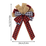 Christmas Bow Craft DIY Bowknot Ornament for Decorative Trees Topper Garland lattice pattern