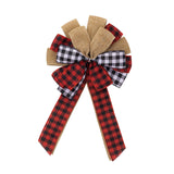 Christmas Bow Craft DIY Bowknot Ornament for Decorative Trees Topper Garland lattice pattern