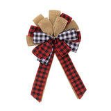 Christmas Bow Craft DIY Bowknot Ornament for Decorative Trees Topper Garland lattice pattern