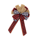 Christmas Bow Craft DIY Bowknot Ornament for Decorative Trees Topper Garland lattice pattern