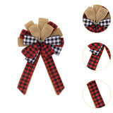 Christmas Bow Craft DIY Bowknot Ornament for Decorative Trees Topper Garland lattice pattern