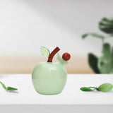 Fruit Statue Artwork Collection Glass Figurine for Housewarming Desk Cabinet Apple