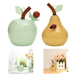 Fruit Statue Artwork Collection Glass Figurine for Housewarming Desk Cabinet Apple