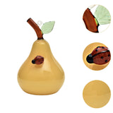 Fruit Statue Artwork Collection Glass Figurine for Housewarming Desk Cabinet Pear