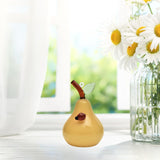 Fruit Statue Artwork Collection Glass Figurine for Housewarming Desk Cabinet Pear