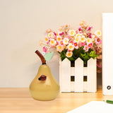 Fruit Statue Artwork Collection Glass Figurine for Housewarming Desk Cabinet Pear