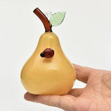 Fruit Statue Artwork Collection Glass Figurine for Housewarming Desk Cabinet Pear