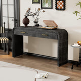 TREXM Console Table with Open Style, Two Top Drawers