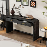 TREXM Console Table with Open Style, Two Top Drawers