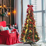 Christmas Pull Up Trees Collapsible Xmas Tree for Decorating Holiday Outside 3.9 ft