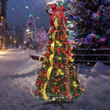 Christmas Pull Up Trees Collapsible Xmas Tree for Decorating Holiday Outside 3.9 ft