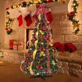 Christmas Pull Up Trees Collapsible Xmas Tree for Decorating Holiday Outside 3.9 ft