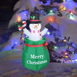 4 ft Christmas Inflatable Snowman EU Plug Blow up for Outside Decor New Year