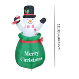 4 ft Christmas Inflatable Snowman EU Plug Blow up for Outside Decor New Year