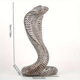 Snake Statue Display Snake Toy Figurine for Living Room Indoor Outdoor Shelf Brown