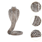 Snake Statue Display Snake Toy Figurine for Living Room Indoor Outdoor Shelf Brown