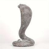 Snake Statue Display Snake Toy Figurine for Living Room Indoor Outdoor Shelf Brown