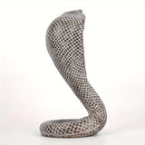 Snake Statue Display Snake Toy Figurine for Living Room Indoor Outdoor Shelf Brown