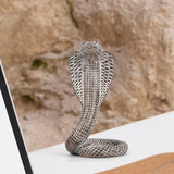 Snake Statue Display Snake Toy Figurine for Living Room Indoor Outdoor Shelf Brown