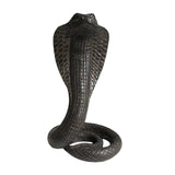 Snake Statue Display Snake Toy Figurine for Living Room Indoor Outdoor Shelf Brown and black