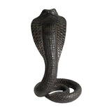 Snake Statue Display Snake Toy Figurine for Living Room Indoor Outdoor Shelf Brown and black