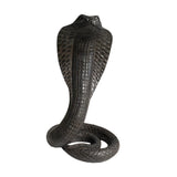 Snake Statue Display Snake Toy Figurine for Living Room Indoor Outdoor Shelf Brown and black