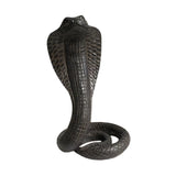 Snake Statue Display Snake Toy Figurine for Living Room Indoor Outdoor Shelf Brown and black