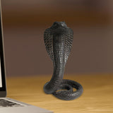 Snake Statue Display Snake Toy Figurine for Living Room Indoor Outdoor Shelf Brown and black