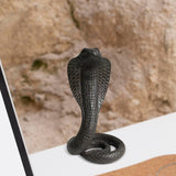 Snake Statue Display Snake Toy Figurine for Living Room Indoor Outdoor Shelf Brown and black