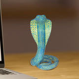 Snake Statue Display Snake Toy Figurine for Living Room Indoor Outdoor Shelf Blue