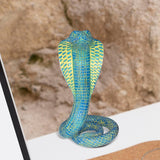 Snake Statue Display Snake Toy Figurine for Living Room Indoor Outdoor Shelf Blue